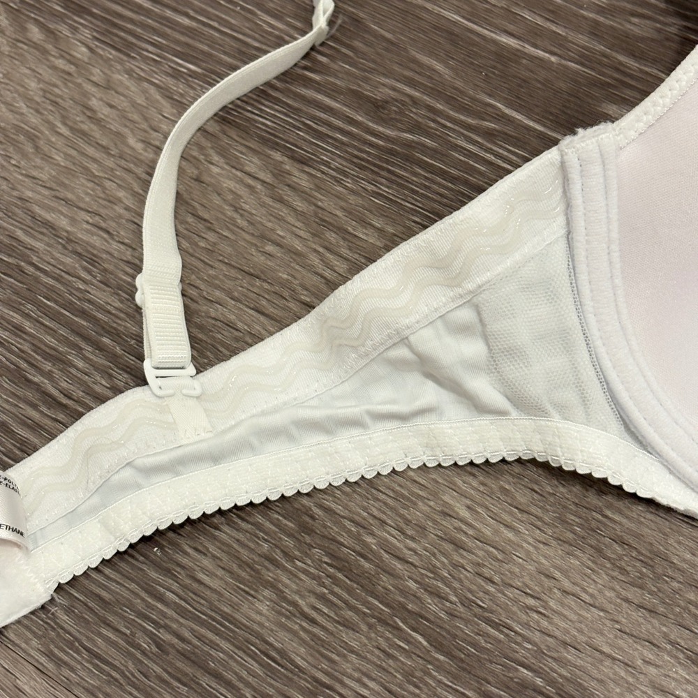 Marie Jo Avero Heartshape Bra Natural White Gingham Daisy Straps 36B Underwire - Picture 12 of 15